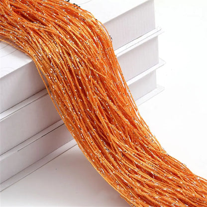 2M*1M String Curtain Panels Door Fly Screen Hanging Beaded Curtains Room Divider Net - orange