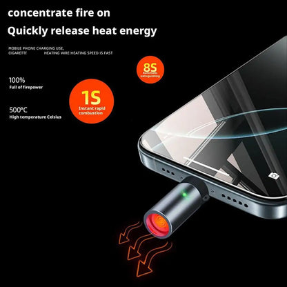 Mini Cigarette Lighter TYPE-C Portable Low Consumption Lighter Windproof Energy-saving Outdoor Cigarette Lighter Car Accessor
