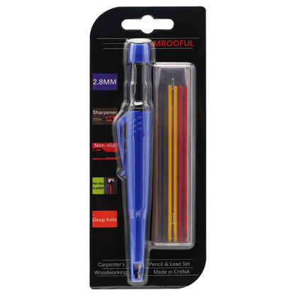 Woodworking Pencil Card Set, Deep Hole Marking and Drawing, with 2.8mm Reliable and Durable Lead, for Carpenters Engineering