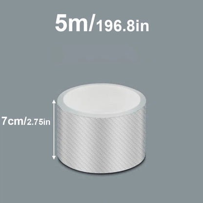 3/5/10M Transparent Carbon Fiber Car Threshold Portector Moulding Strip Trim Bumper Strip Clear Wear Surface Tapes DIY Film T
