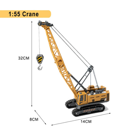 Engineering Diecast Toys for Boys Alloy+Plastic Tractor Excavator Backhoe Crane Bulldozer Kids Truck Children Vehicle Model G