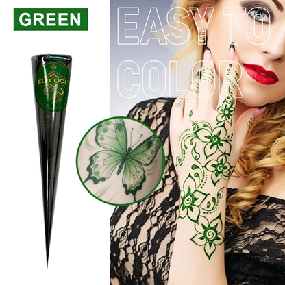 pure natural organic brown henna cream, brown henna tattoo cream, temporary tattoo, henna tattoo cream semi-permanent he - gr