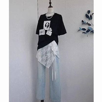 French Lace Up Short Fart Curtain Skirt Spring Layered Skirt INS Women Wrap Skirt Bandage Dress Apron Curtain Expansion Skirt