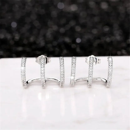 925 Sterling Silver Trendy Stud Earrings Climb Claw Shaped Ear Piercing Accessories Wedding Party Women Jewelry