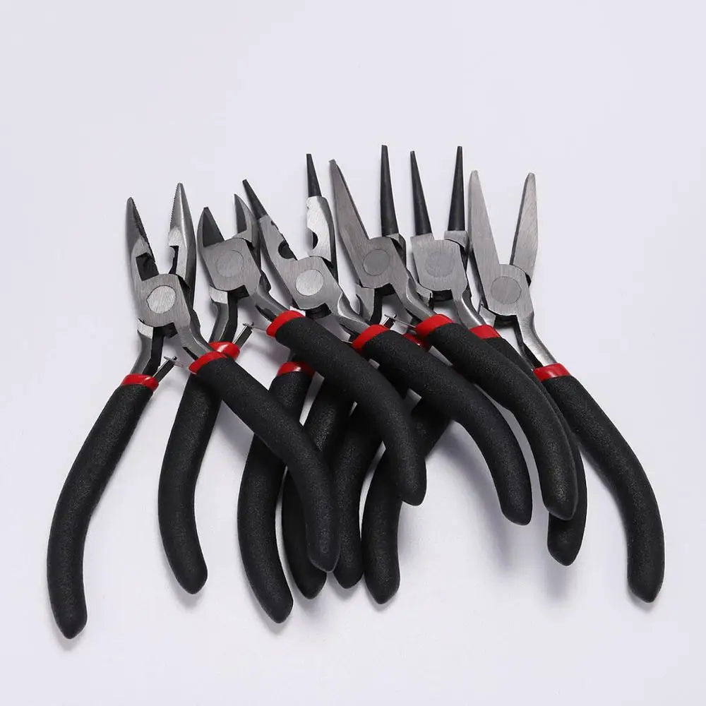 Ferronickel Carbon-Hardened Steel Round Nose End Cutting Jewelry Pliers Tools DIY Equipment Pliers Fit Handcraft Beadwork Rep