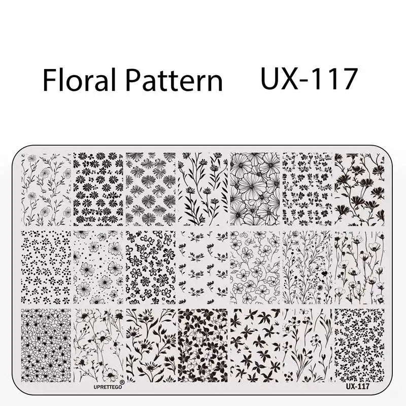 UX Serial 2 Stainless Steel Stamping Plate Template Abstract Vintage Fabric Texture Pattern Xmas Halloween Floral LaceUX52