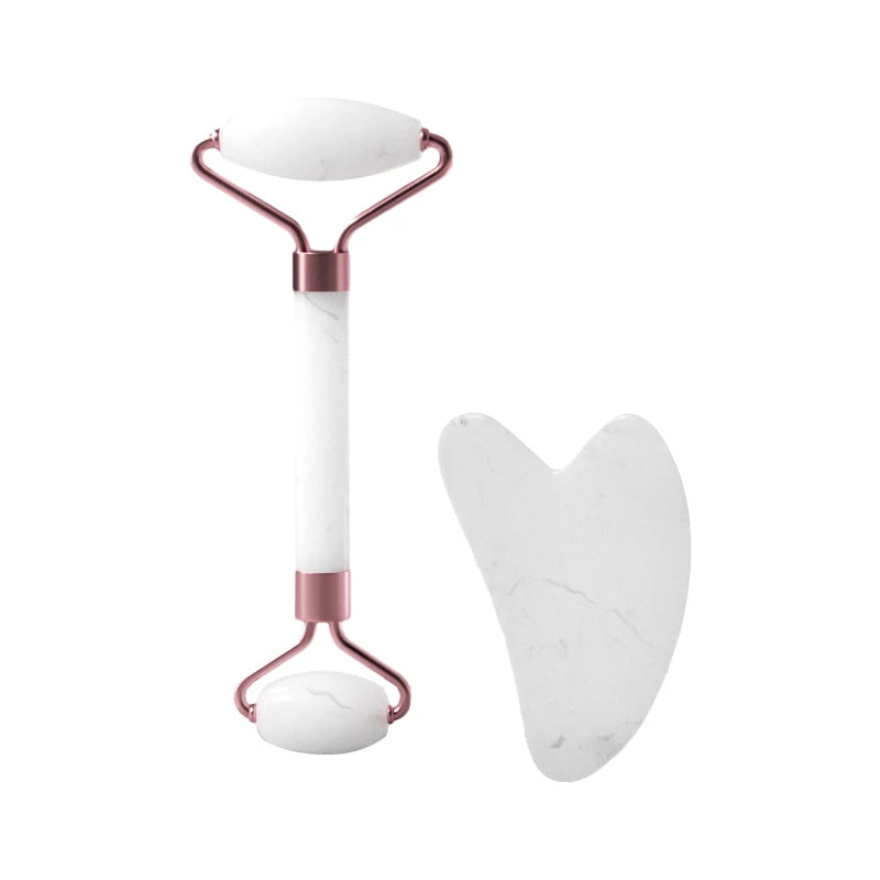 Roller for Face Neck Eye Resin Facial Massage Instrumenr Health Care Scraping Board Musclee Beauty Skincare Tools - White-01