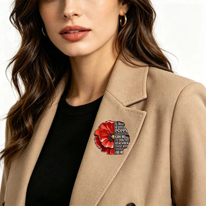 Creative Red Friday Brooch Memorial Day Badges Remembrance Day Patriotic Fashion Clothes Pins Backpack Decoration Jewelry Gif