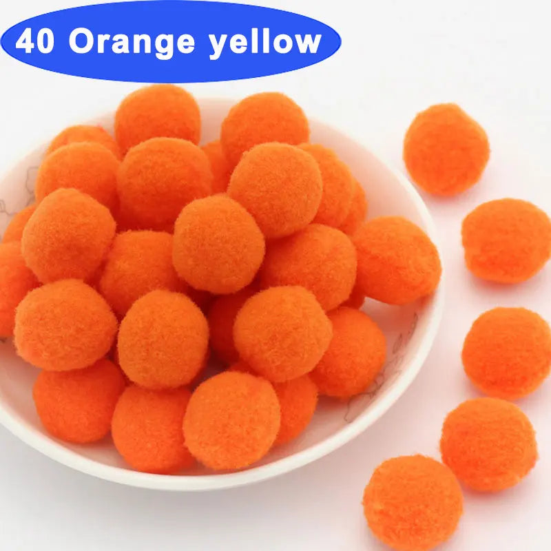 30-300Pcs Soft Pom Poms Fluffy Balls Pompon Mixed 40Colors Pompom Fur Ball for Kids DIY Craft Wedding Decor 8/10/15/20/25/30m
