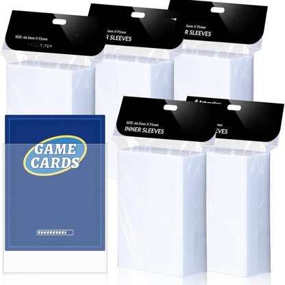 500 Counts Clear Soft Card Sleeves 2.5" x 3.5" Trading collect Sleeve Fit for Standard Baseball Sports MTG Pokemon Game Cards
