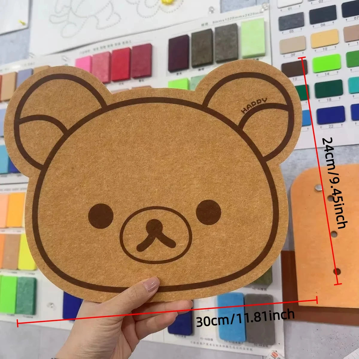 Cartoon Felt Board Home Decor Wall Decor Panel Felt Posters on The Wall Bear Wall Sticker Rilakkumas Children's Room Decorati