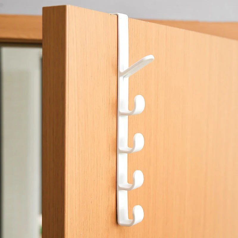 Houseeker 6 Hooks Hat Holder L Shaped Baseball Cap Storage Rack Wall Mount Hat Belt Organizer Hooks