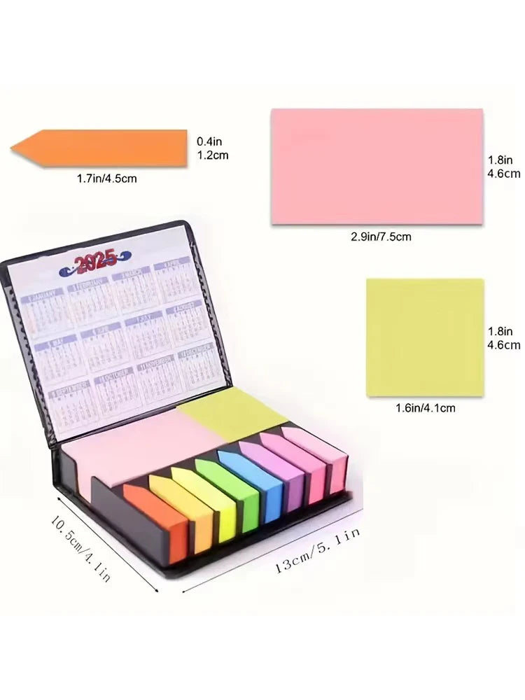 1 Set of Colorful Convenience Stickers Organization Multi-Color Stickers Set Leather Packaging Box Calendar 2025 and More