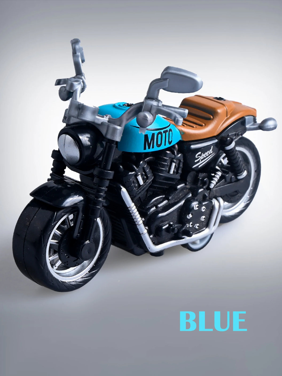 Model Diecast Motocycle Toys Ornament, 1:18/1:36 Car Rotating Rubber Rires Desktop Ornament Gifts - YLE-10 A