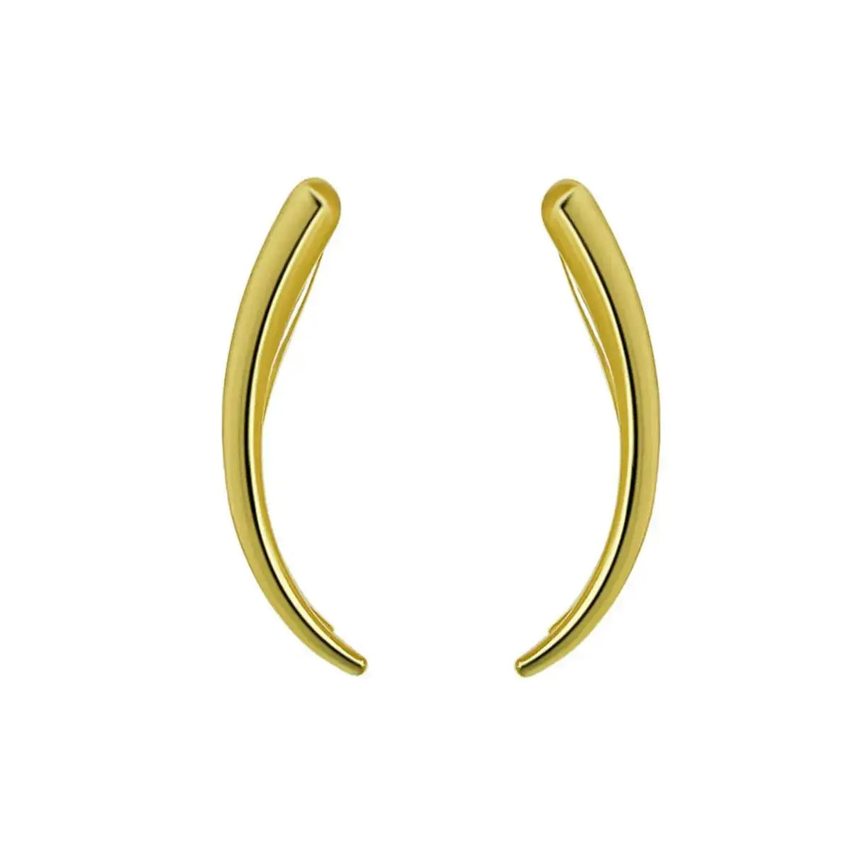 Long Dipper Ear Hook Clip on Earrings for Women Moon Curved Metal Ear Climbing Ear Cuff Piercing Earrings Fashion Jewelry Gif