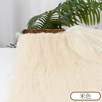 25x45cm 9cmPile Faux Fur Fabric For Sewing Doll Toy Beard Hair DIY Patchwork Material Accessories Home Decoration Cosplay Fab