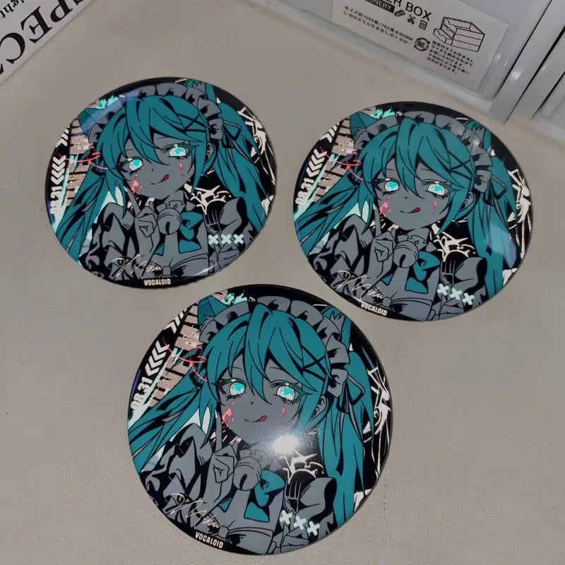 Hatsune Miku New Badge Anime Peripheral Cute Cartoon Brooch Japanese Kawaii DIY Itbag Clothing Accessories Collectible Gifts