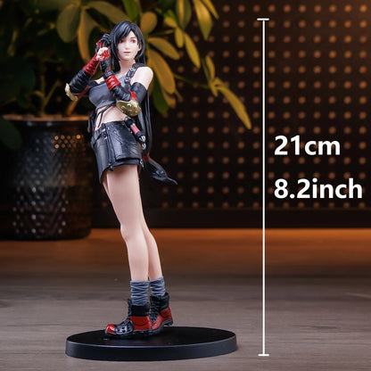 ff7 Tifa Tifa Female Fighter Anime Statue Figure Ornaments Small Gifts Room Decorations Christmas Gifts