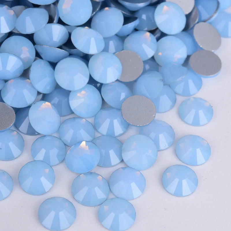 Billow Blue Series Non Hotfix Rhinestones SS6-SS30 Nail Charm Art Flatback Crystals Super Glitter Glass Strass for DIY Craft 