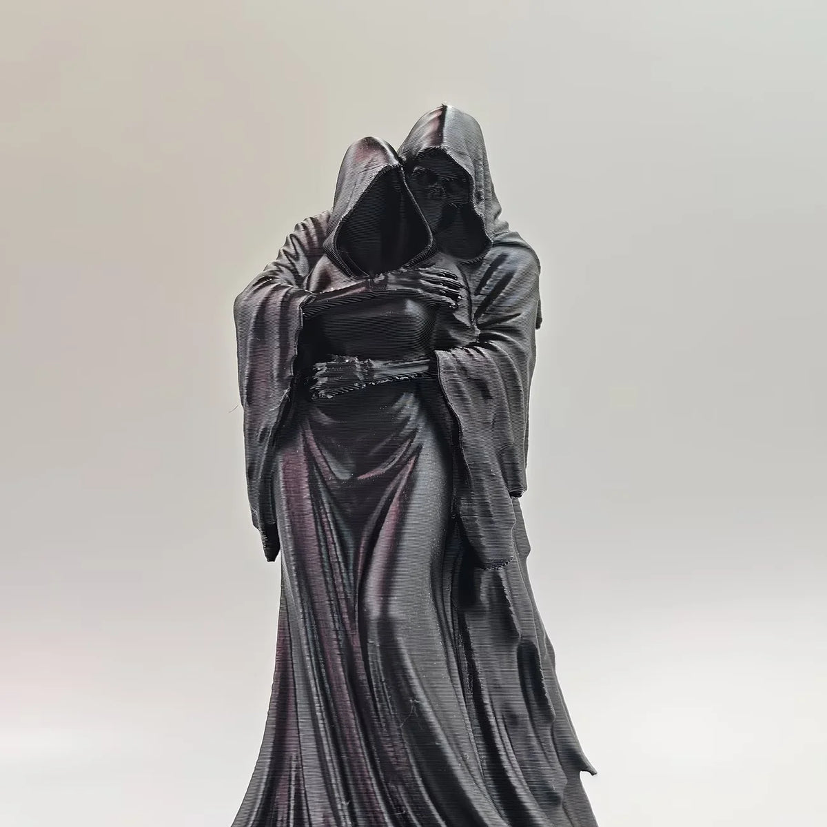 Grim Reaper Embrace Statue Decor, Collectible Figurines, Home Shelf And Desk Ornaments, Gothic Skull Sculptures