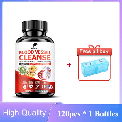 Blood Vessel Cleanse Capsules, Clean Flexible Vessels Heart Blood Promote The Best Blood Circulation And Prevent Muscle Cramp