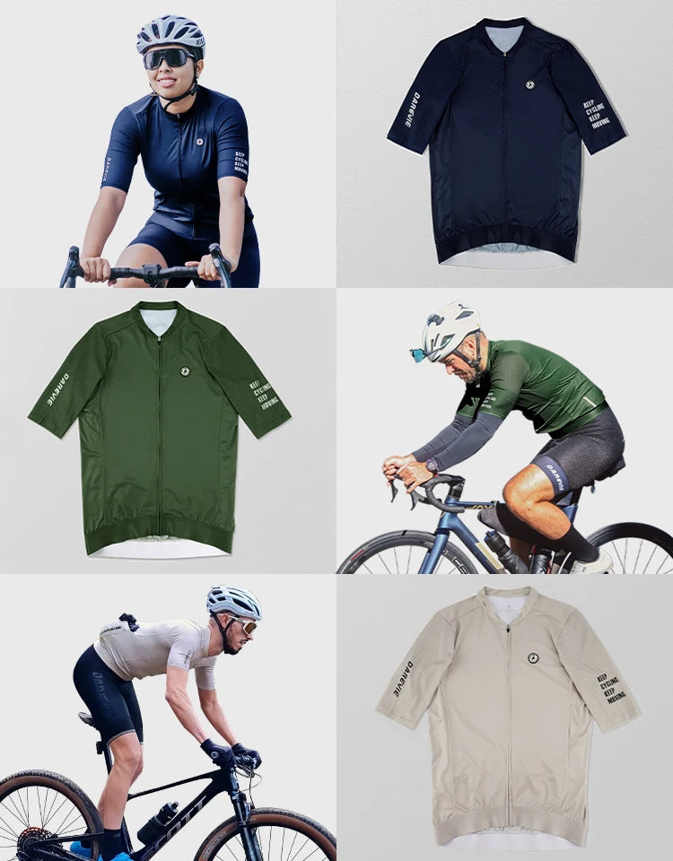 DAREVIE Cycling Jersey Small Size SPF 50+ Men Women Cycling Jersey Fashion Bike Jersey Pro Team Cycling Shirt