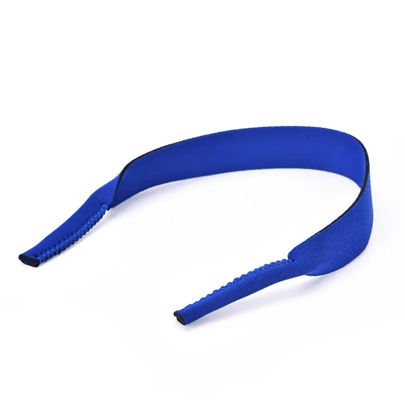 Spectacle Glasses Sunglasses Neoprene Stretchy Sports Band Strap Cord Holder New - Blue