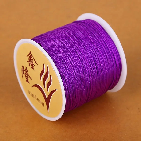 40m/lot 0.8mm Cotton Knotting Macrame Cord Nylon Thread String DIY Beading Braided Bracelet Jewelry Making - 04