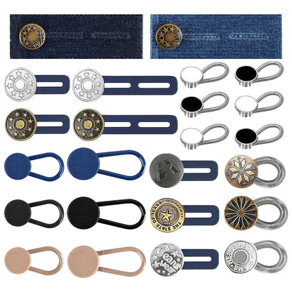 Pants Button Extender Shirt Collar Extenders Jeans Waist Extender Metal Button No Sew Button for Extender Jeans Pants Collar