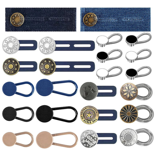 Pants Button Extender Shirt Collar Extenders Jeans Waist Extender Metal Button No Sew Button for Extender Jeans Pants Collar