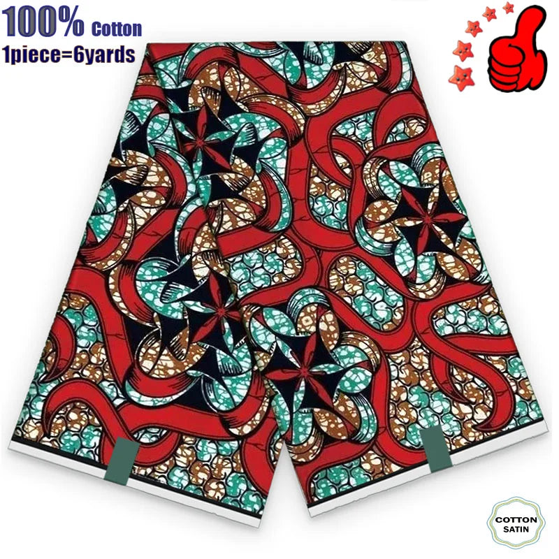 100% Cotton Soft Original Guaranteed Veritable African Real Wax Fabric Ghana Nigeria Style Ankara Wax Batik Fabric