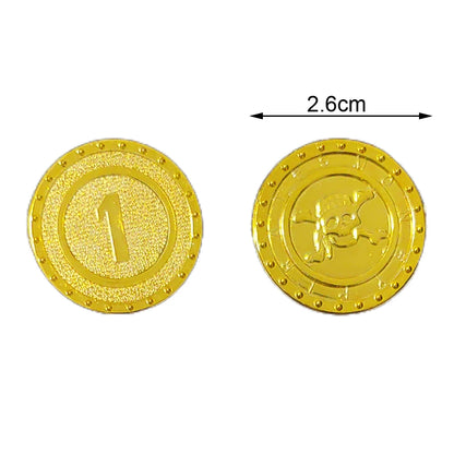 Pirate Party Fake Gold Coins Bulk 1 5 10 20 50 100 Denomination Gold Coins Pirate Themed Party Supplies Game Gift Kids Favors