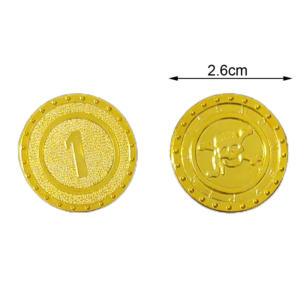Pirate Party Fake Gold Coins Bulk 1 5 10 20 50 100 Denomination Gold Coins Pirate Themed Party Supplies Game Gift Kids Favors