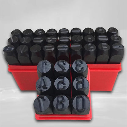 2/2.5/3/4/5/6mm Number Stamp Alloy Steel Stamp Kit With Storage Box Punch Metal Leather Craft DIY Jewelry Gold Silver LOGO St