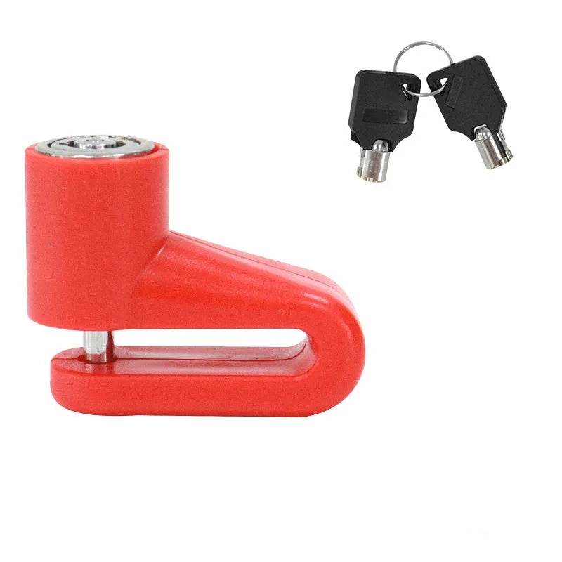 Anti-theft Disc Brake Lock or Bike Motorcycle Scooter Anti-Theft Security Lock Waterproof Portable Cycling Safety Lock with K
