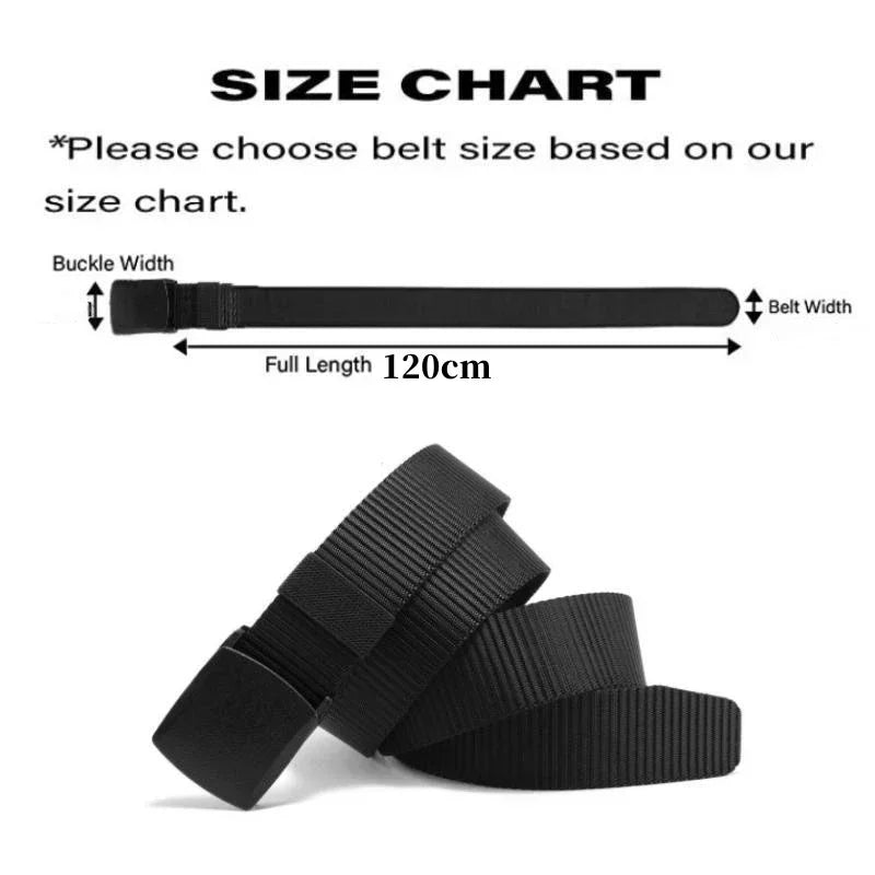 2Pcs New Automatic Buckle Nylon Belt Outdoor Hunting Multifunctional Tactical Canvas Belt Men Belt