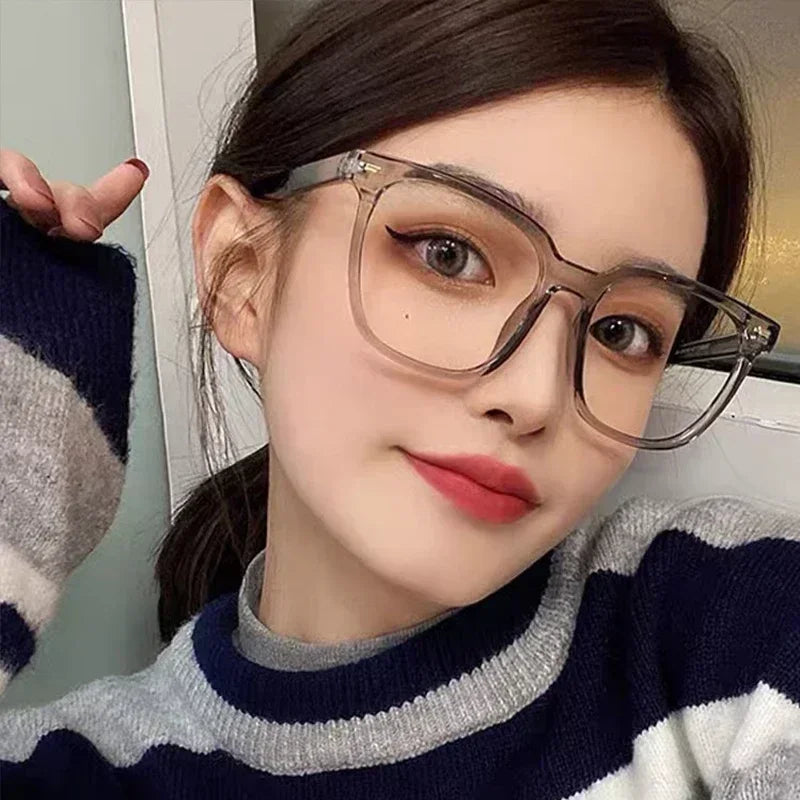 Vintage Transparent Computer Glasses Frame Women Men Anti Blue Light Square Eyewear Blocking Glasses Optical Spectacle Eyegla