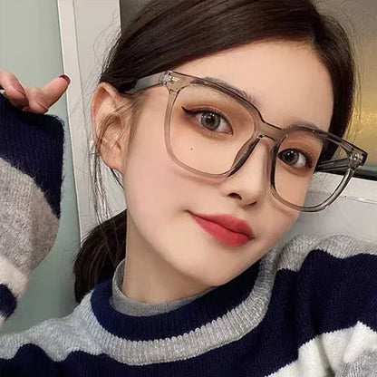 Vintage Transparent Computer Glasses Frame Women Men Anti Blue Light Square Eyewear Blocking Glasses Optical Spectacle Eyegla