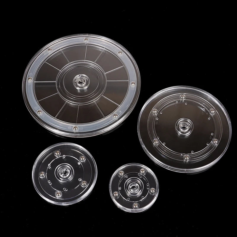 Turntable Acrylic 360 Rotating Display Stand Transparent Round Base Lazy Susan Jewelry Decor Swivel Plates Furniture Hardware