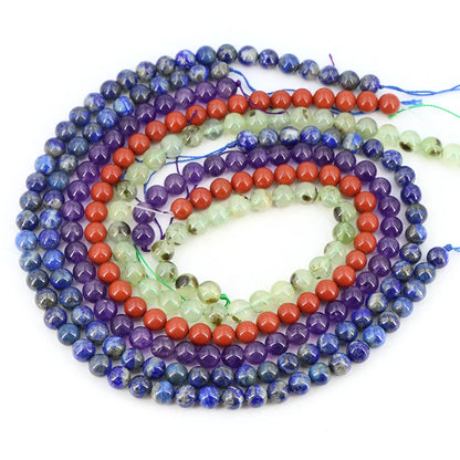 Natural Stone Beads Blue Tiger Eye Crystal Amethyst Rose Quartz Gemstone Bead for Jewelry Making Bracelet Necklace 4/6/8/10MM