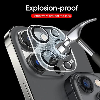 1-5Pcs Tempered Glass for iPhone 17 16 15 14 13 Pro Max Plus Mini Camera Lens Protector Black Circle Protective Lens Film Cov