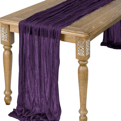 Semi-Sheer Gauze Table Runner Sage Cheesecloth Table Setting Dining Vintage Wedding Decoration Banquets Arches Retro Boho Dec