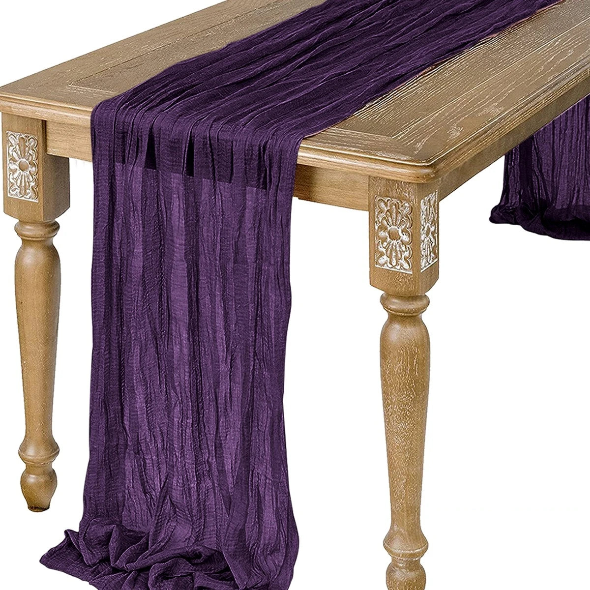Semi-Sheer Gauze Table Runner Sage Cheesecloth Table Setting Dining Vintage Wedding Decoration Banquets Arches Retro Boho Dec