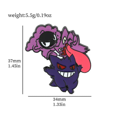 Gengar Cartoon Brooches Anime Enamel Lapel Pins for Backpack Accessories Fans Collection Brooches Jewelry Gift - Gengar 12