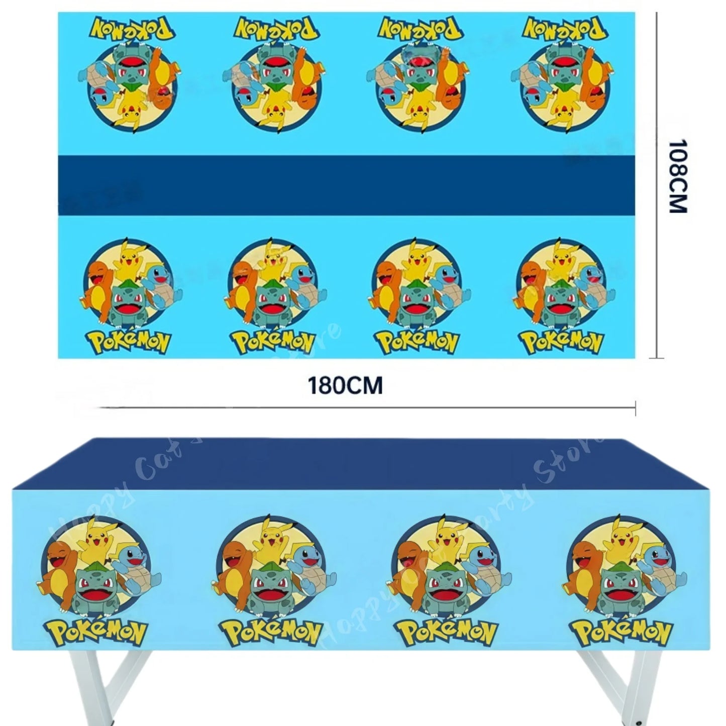 Decoration Pokemon Birthday Party Hats Pikachu Disposable Tableware Tablecloth Cup Plate Napkin Baby Shower Party Favors Poke
