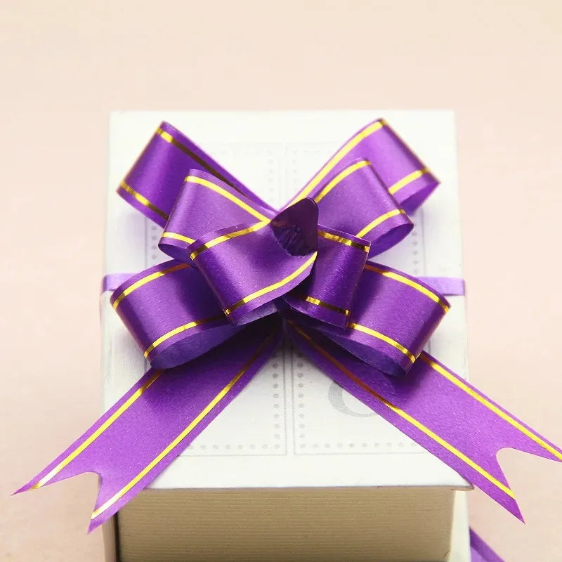 100pcs Party Wedding Christmas Tree Hanging Decorated Ribbon Bow Bag Gift Wrapping & Decorat Bow Knot Ribbon Butterfly Pull B