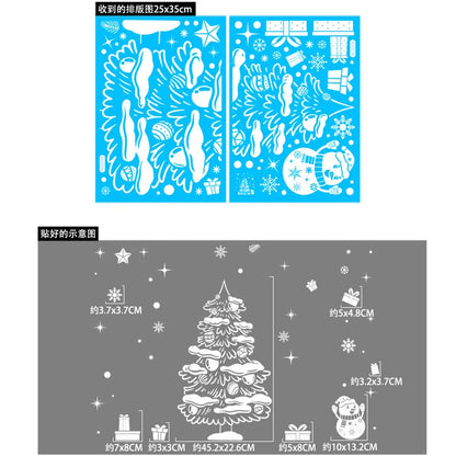 Window Stickers Christmas Decoration for Home New Year Santa Wall Sticker Navidad Gift Festival Party Xmas Window Decor Decal