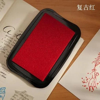 Vintage Color Inkpad For Stmaping Scrapbooking Material Big Size Stamps Decoraiton DIY Hobby Ink Pad - 3 red