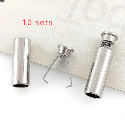 10 Sets Detachable Stopper With Lid Cap Rectangle Cord Ends Lock Stoppers For Rope Apparel Sportswear Parts Accessories