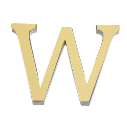 10CM 26 English Letters Wall Sticker 3D Mirror Acrylic Gold Wall Sticker Decals Self-Adhesive Home Party Decor Wall Art Mural
